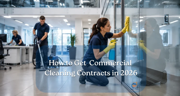 cleaners doing commercial cleaning