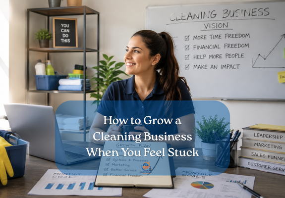 confident entrepreneur with plans of growing cleaning business