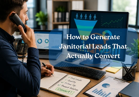 a telemarketing agent generating Janitorial leads