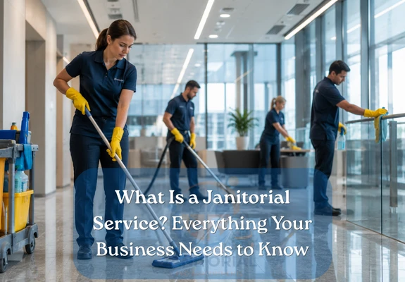 janitorial service crews working