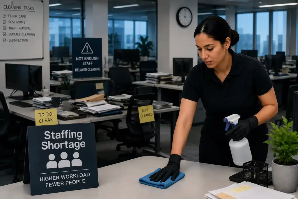 staff shortage for janitorial cleaning